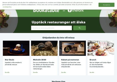 
                            3. Bookatable: Restauranger i Sverige - Boka svenska restauranger