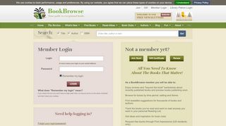 
                            9. BookBrowse Member login
