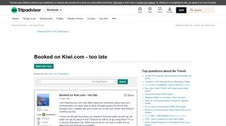 
                            7. Booked on Kiwi.com - too late - Air Travel Message Board - TripAdvisor