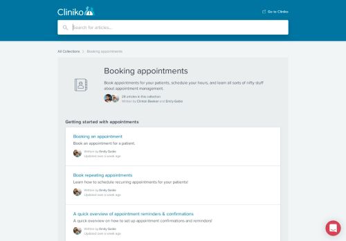 
                            3. Booking Appointments | Cliniko Help