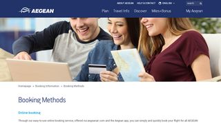 
                            9. Booking Methods | Aegean Airlines