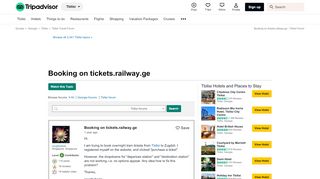 
                            7. Booking on tickets.railway.ge - Tbilisi Forum - TripAdvisor