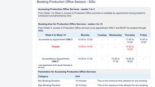 
                            10. Booking Production Office Session - SiSo - Screen Arts, VisMedia ...