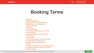 
                            3. Booking Terms - Like A Local Guide