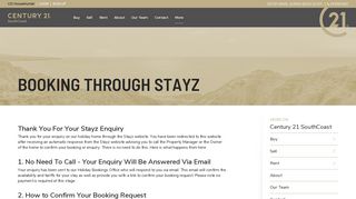 
                            7. Booking through Stayz - Century 21 Southcoast - ...