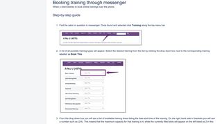 
                            3. Booking training through messenger - Phorest Help Desk - Wiki - Jira