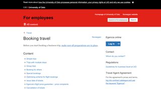 
                            1. Booking travel - For employees - University of Oslo - UiO