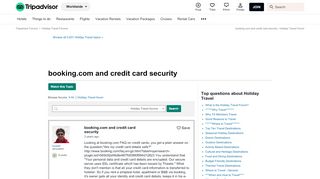 
                            12. booking.com and credit card security - Holiday Travel Forum ...