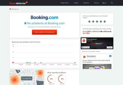 
                            12. Booking.com down? Current outages and problems | Downdetector