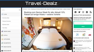 
                            3. Booking.com Genius Week für alle: Aktuell 10% Rabatt auf einige ...