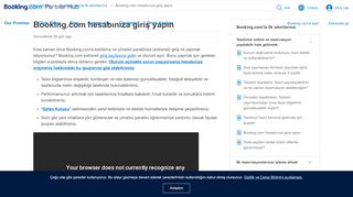 
                            2. Booking.com hesabınıza giriş yapın – Ortak Yardımı - Booking.com