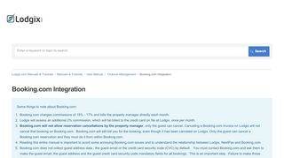 
                            13. Booking.com Integration | User Manual | Lodgix.com Manuals & Tutorials