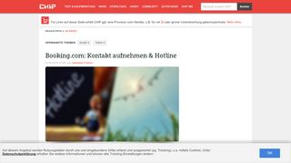 
                            6. Booking.com: Kontakt aufnehmen & Hotline - CHIP