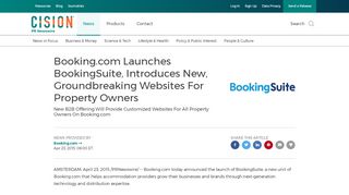 
                            12. Booking.com Launches BookingSuite, Introduces New ... - PR Newswire
