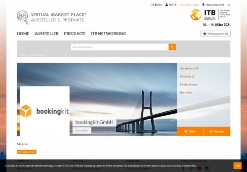 
                            11. bookingkit GmbH: ITB Berlin - Aussteller - ITB Virtual Market Place