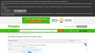 
                            7. Bookings Administrator Jobs, Careers & Recruitment - totaljobs