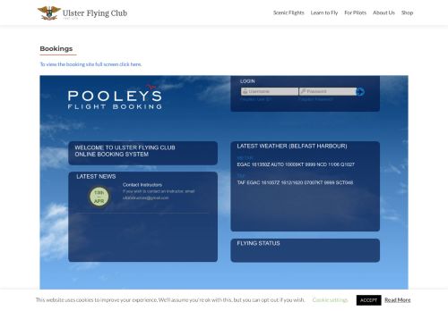 
                            5. Bookings – Ulster Flying Club