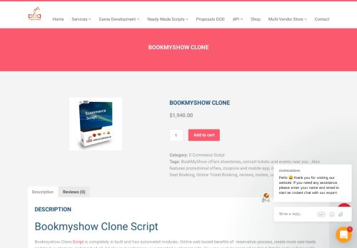 
                            12. Bookmyshow Clone Script | BookMyShow Ready Made php Script