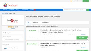 
                            4. BookMyShow Coupons, Promo Code & Offers | Upto 100% OFF - Feb ...