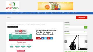 
                            11. Bookmyshow Wallet Offer : Free Rs.150 Money in Bookmyshow ...