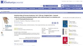 
                            12. Books Kinokuniya: Sobotta Atlas of Human Anatomy, Vol.1, 15th ed ...