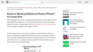 
                            11. Books or iBooks problems on iPad or iPhone? Fix Issues Now ...