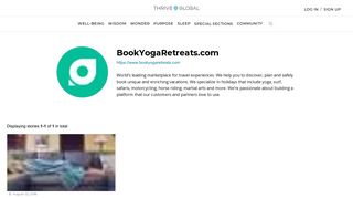 
                            8. BookYogaRetreats.com - Thrive Global