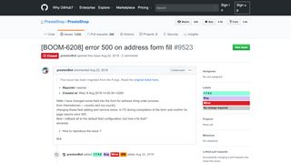 
                            5. [BOOM-6208] error 500 on address form fill · Issue #9523 ... - GitHub