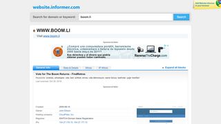 
                            6. boom.li at WI. Vote for Bobba Hotel - FindRetros - Website Informer