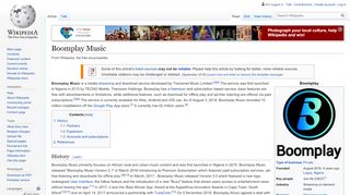 
                            11. Boomplay Music - Wikipedia
