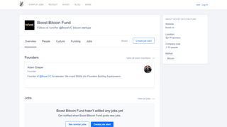 
                            1. Boost Bitcoin Fund Careers, Funding, and Management Team ...