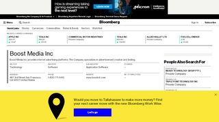 
                            11. Boost Media Inc: Company Profile - Bloomberg
