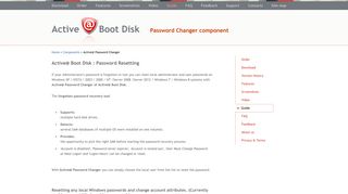 
                            3. Boot Disk Software: Password Changer Tool - Active@ Boot Disk