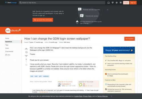 
                            8. boot - How I can change the GDM login screen wallpaper? - Ask Ubuntu