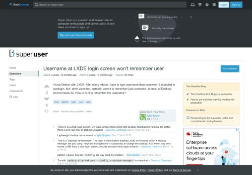 
                            8. boot - Username at LXDE login screen won't remember user - Super User