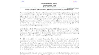 
                            8. Booth Level Officer; A Representative of Election Commission at the ...