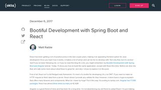 
                            12. Bootiful Development with Spring Boot and React | Okta Developer