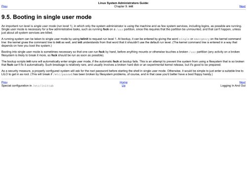 
                            11. Booting in single user mode