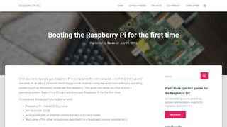 
                            10. Booting the Raspberry Pi for the first time | Raspberry Pi HQ