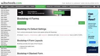 
                            8. Bootstrap 4 Forms - W3Schools