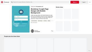 
                            6. Bootstrap 4 LogIn Page Design with Bubble Background - Pinterest