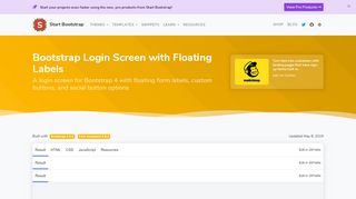 
                            7. Bootstrap 4 Login Page Snippet - Start Bootstrap