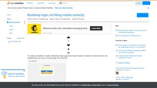 
                            1. Bootstrap login not fitting mobile correctly - Stack Overflow