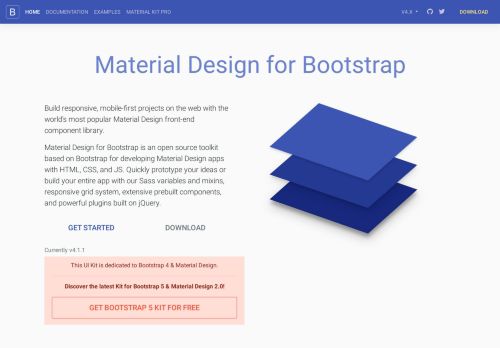 
                            10. Bootstrap Material Design · The most popular HTML, CSS, and JS ...