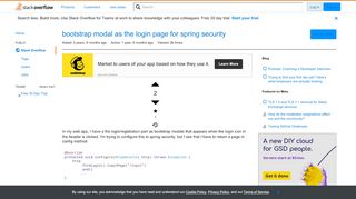 
                            1. bootstrap modal as the login page for spring security - Stack Overflow