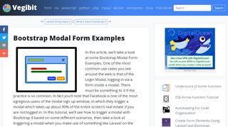 
                            6. Bootstrap Modal Form Examples - Vegibit