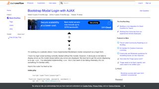 
                            5. Bootstrap Modal Login with AJAX - Stack Overflow