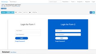 
                            11. Bootstrap Snippet Boostrap Dual Login Form using HTML CSS ...