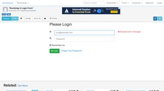 
                            2. Bootstrap Snippet Bootstrap 4 Login Form using HTML Bootstrap