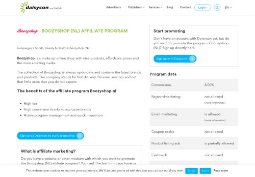 
                            11. Boozyshop (NL) affiliate program | Daisycon